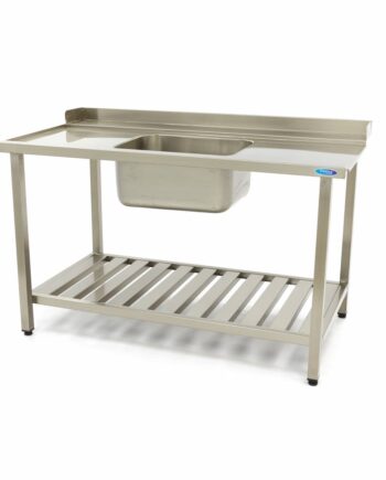 Opvaskemaskine Bord 140 Venstre Med Vask Bagplade Inkl Opbevaringshylde