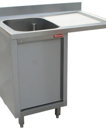 Vask Tank Afdrypningsbræt Til Højre Svingdør Skab Plads Til Opvaskemaskine